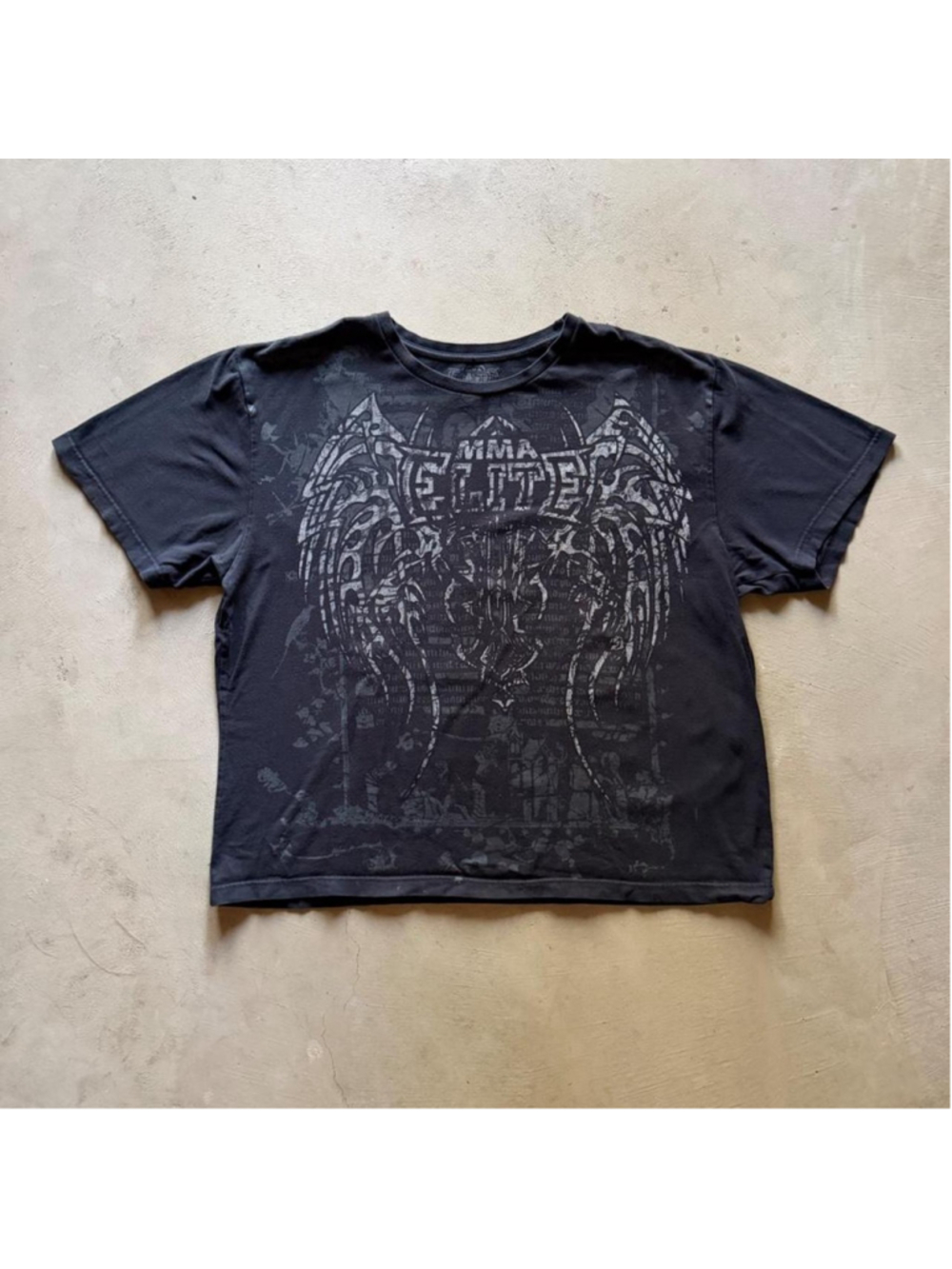 vintage y2k 2000s mma elite affliction style graphic tshirt